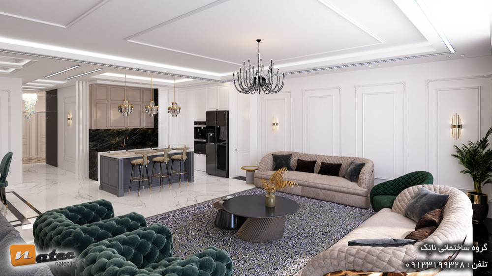 طراحی و اجرای پروژه ۲۲۸ متری در بندر کنگان