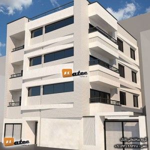 طراحی نما سه طبقه روی پیلوت