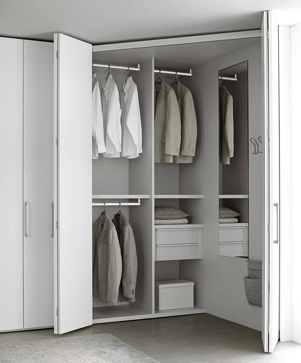 طرح کمد دیواری مناسب برای گوشه ها