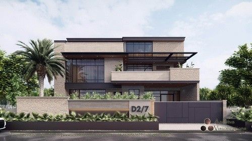 طراحی نمای ویلا به سبک مدرن