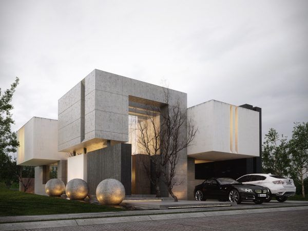 طراحی نمای خارجی ویلا05