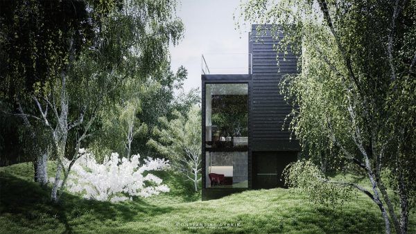 طراحی نمای خارجی ویلا07
