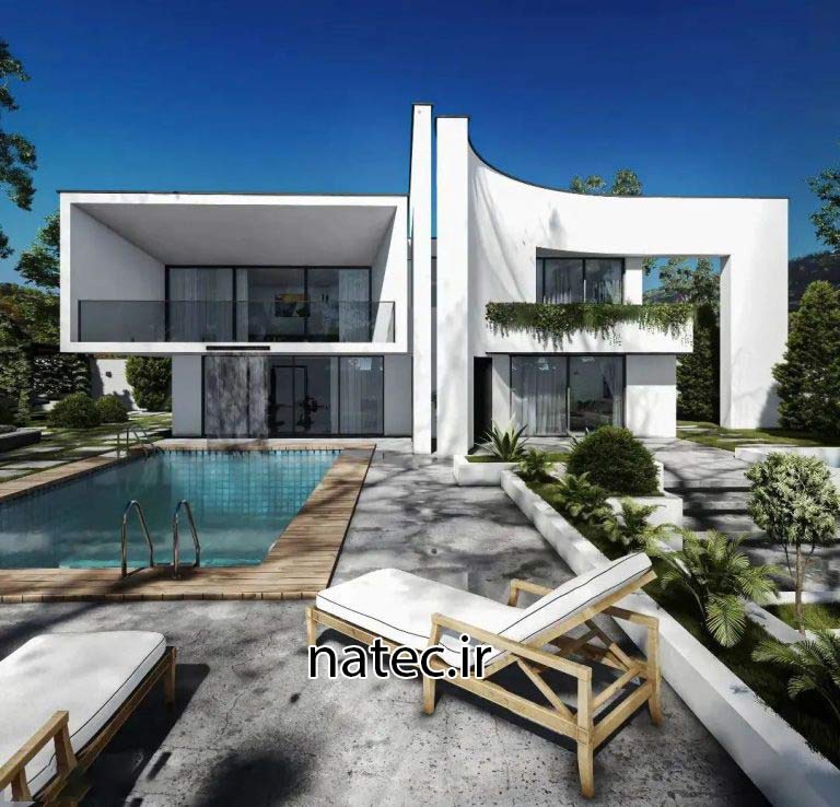 طراحی نما ویلا اصفهان و شمال نمای مدرن نمای کلاسیک