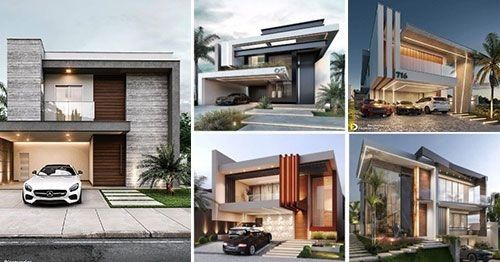 طراحی نمای منزل ویلایی مدرن