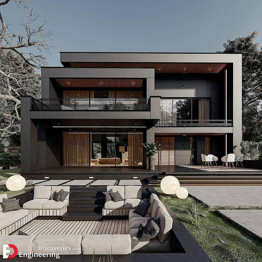 طراحی نمای ساختمان ویلایی مدرن