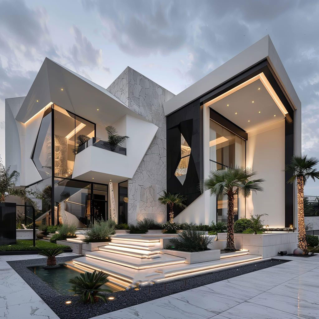 طراحی و اجرای نمای مدرن ویلا